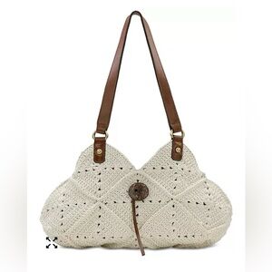 Patricia Nash Marti Diamond Crochet Shoulder Bag NWT